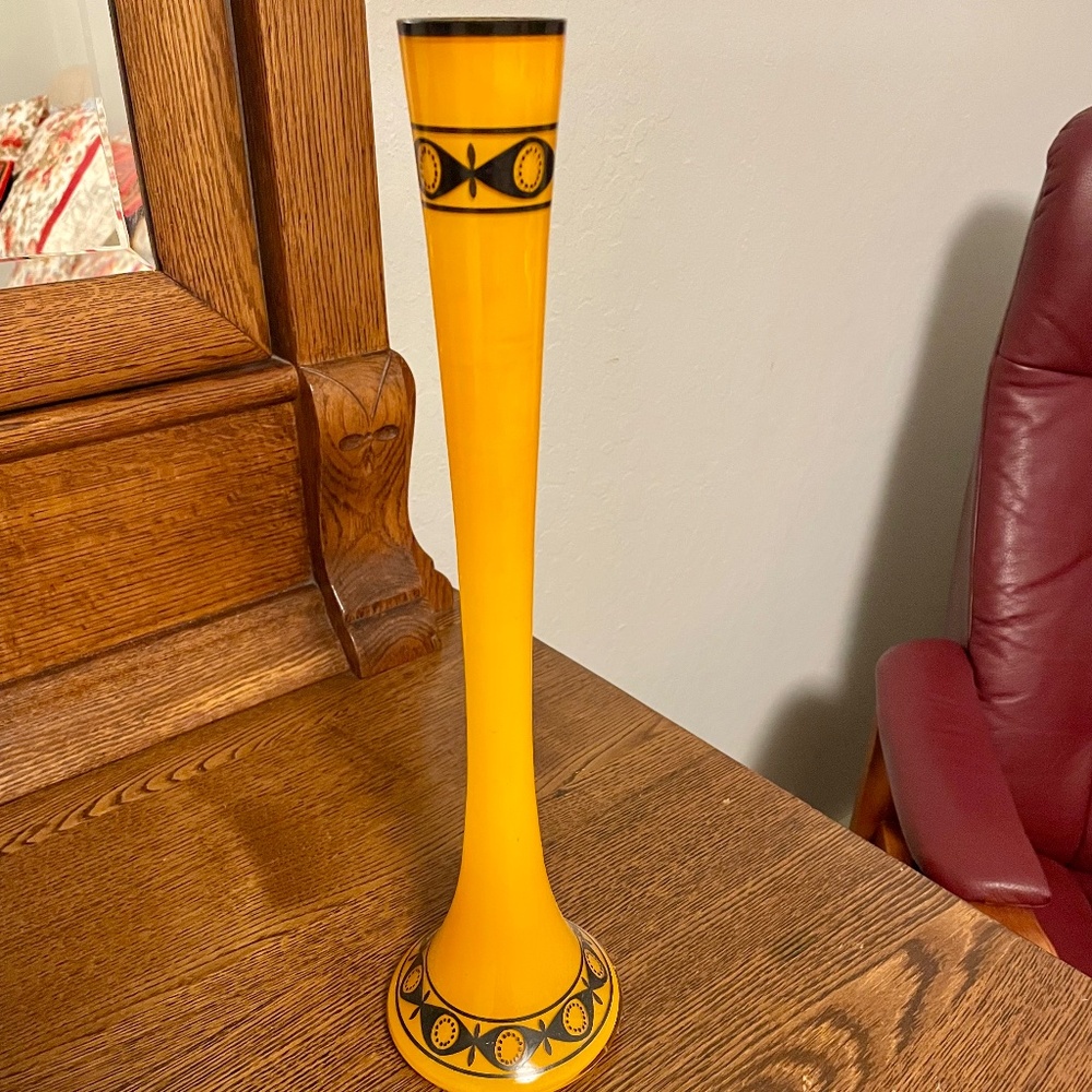 Vintage Bohemian Tango Glass Vase